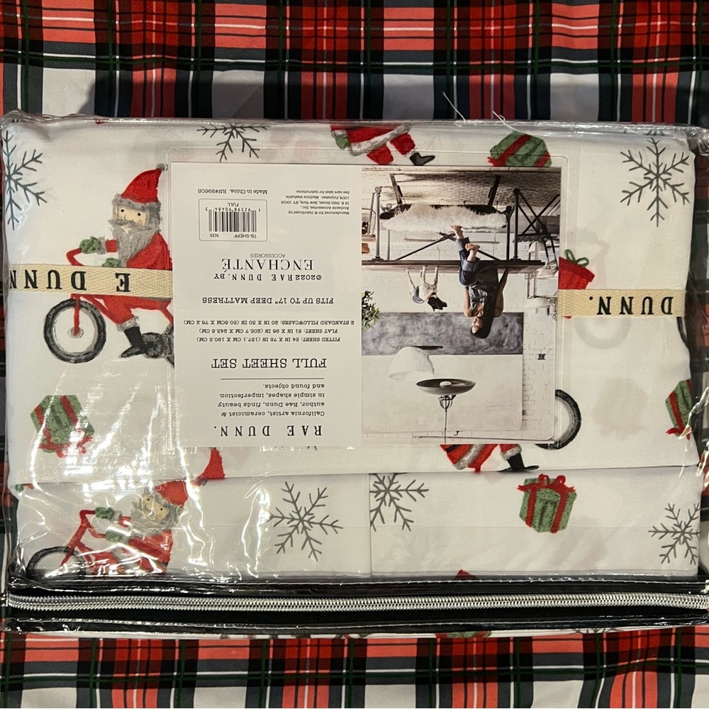 Rae Dunn Christmas sheets Santa Claus